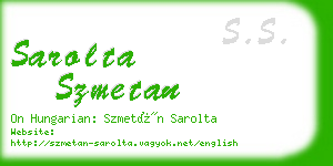 sarolta szmetan business card